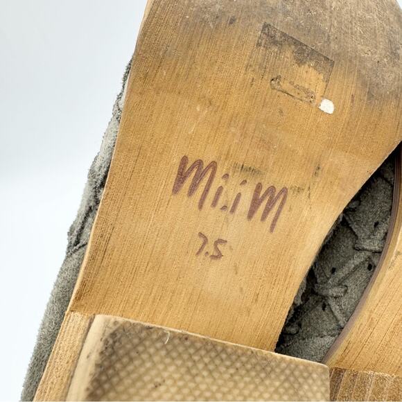 MI.IM Lavin Woven Suede D'Orsay Dip Ankle Bootie In Olive Green Size 7.5 Boho - Picture 10 of 12